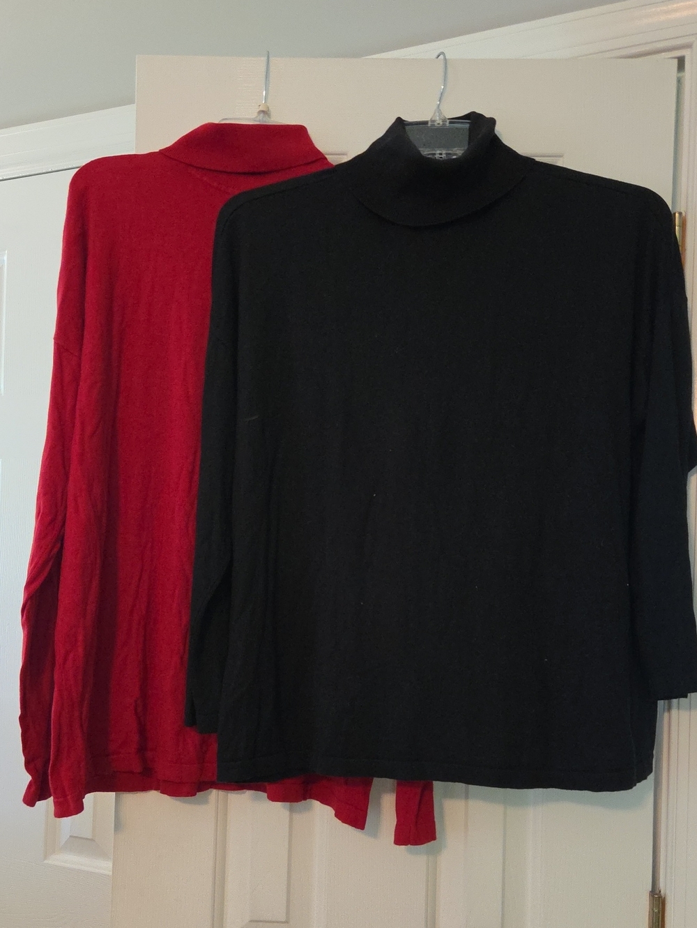 J. Jill Red and Black Turtleneck Sweaters. Lightweight Great Quality